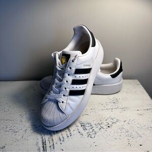 Adidas White and Black Superstar Sneakers
